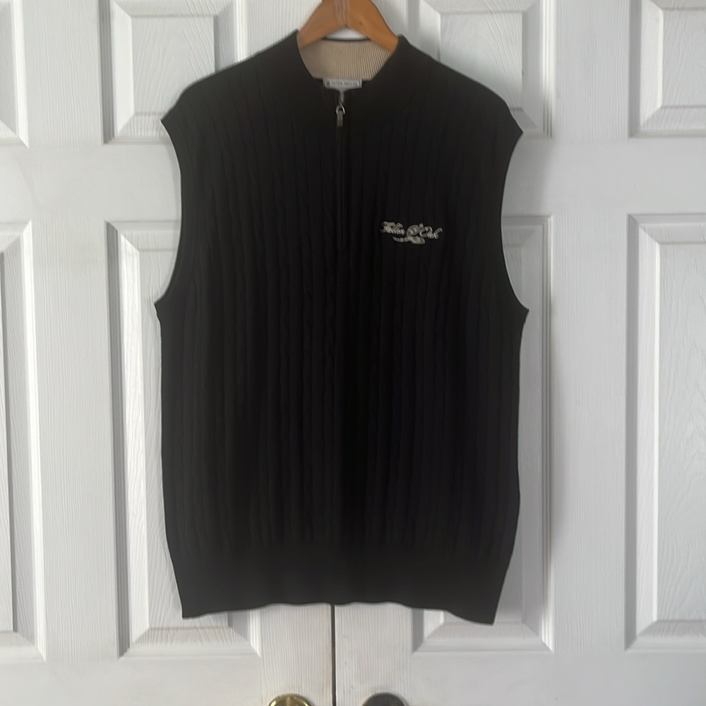Peter Millar Sweater silk Cashmere Vest 1/4 zip